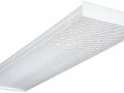Lithonia Lighting 4-Foot Wraparound 4-head Narrow Body, T8 Bulb, 120 Volts, Light fixture White