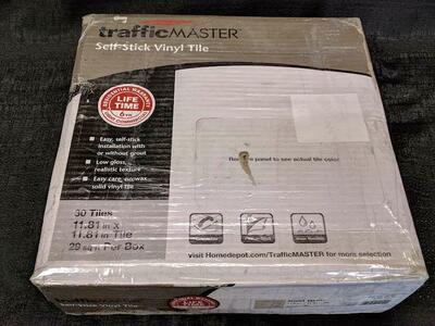 Achim Nexus 12inch x 12 inch, 1.2mm Peel and Stick Vinyl Floor Tiles 30 Tiles in box 29 Sq. Ft. in box