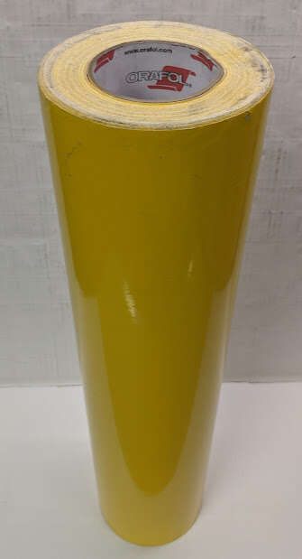 24 inch x 50 Yard Roll of Glossy Yellow Vinyl for Craft Cutters and Vinyl Sign Cutters, MORE THAN 50% OFF