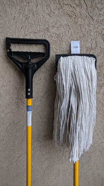 SYSCO 60 inch Quick Change Stainless Steel Mop Handle and Mop Head, **Less Than 1/2 Price**