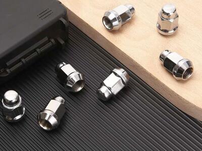 7/16 Lug Nuts, Bag of 20 Chrome Closed End Bulge Acorn Wheel Lug Nuts ,3/4 Inch Hex, **Less Than 1/2 Price**