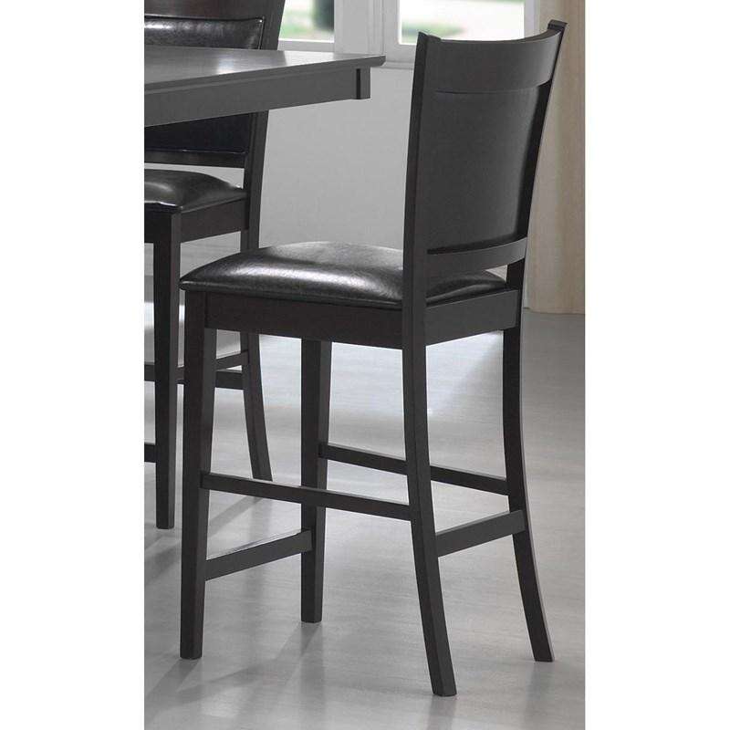 Set of 2, Coaster Jaden 100959 Counter Height Stool (Dining Seating - Stools) Black