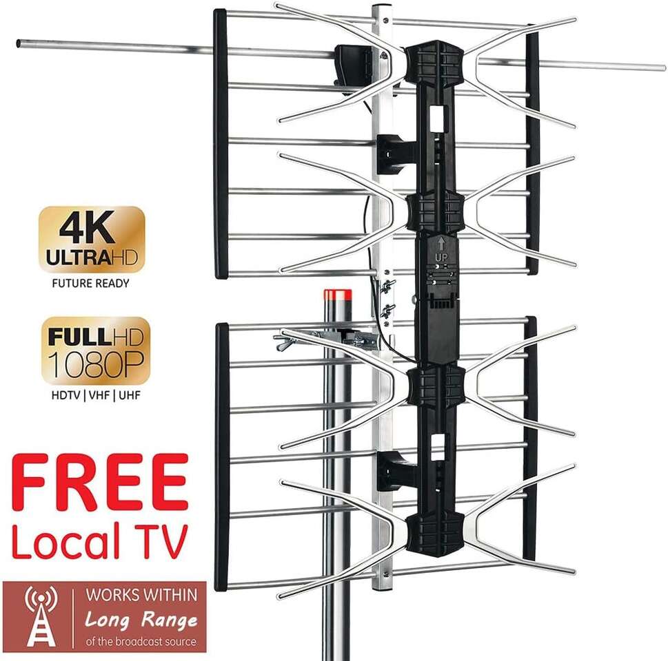 Stellar Labs 30-2425 Outdoor Digital HD TV Antenna Long Range for UHF/VHF, Easy Installation