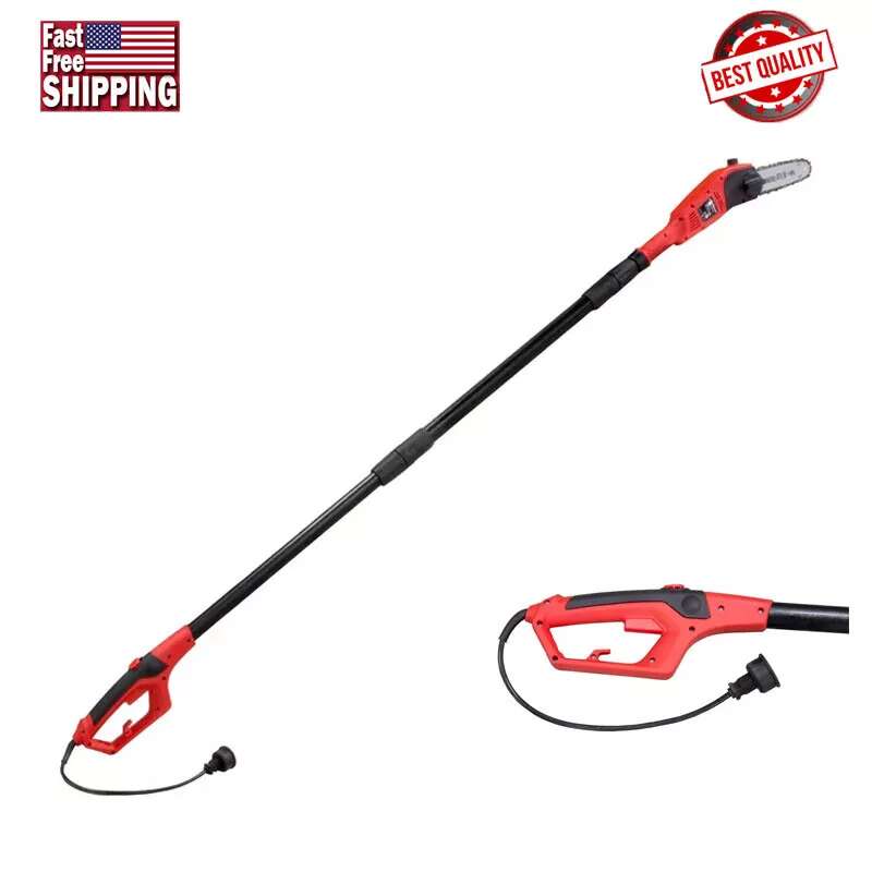 Sun Joe RED Telescoping pole extends from 7 ft. to 10-1/2 ft. 6 amp, 4500 RPM motor, 8 in.  **Less Than 1/2 Price**