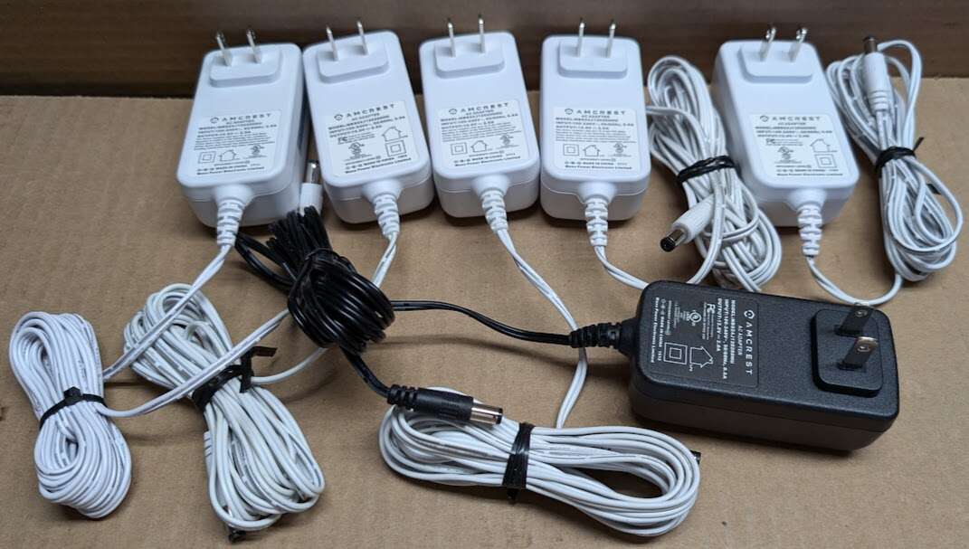 *More Than Half Off* Amcrest 12V DC 2 Amp Power Supply for CCTV Security Camera  (White or Black)