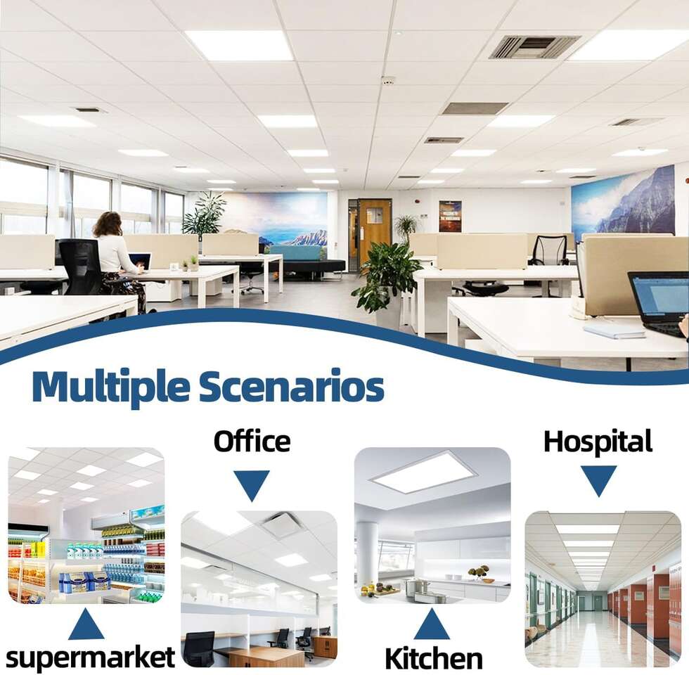 Cooper Metalux 2x4 Foot CGT LED Lightng Panel 4000K 80CRI 5337 Lumens, just over 2 inches height