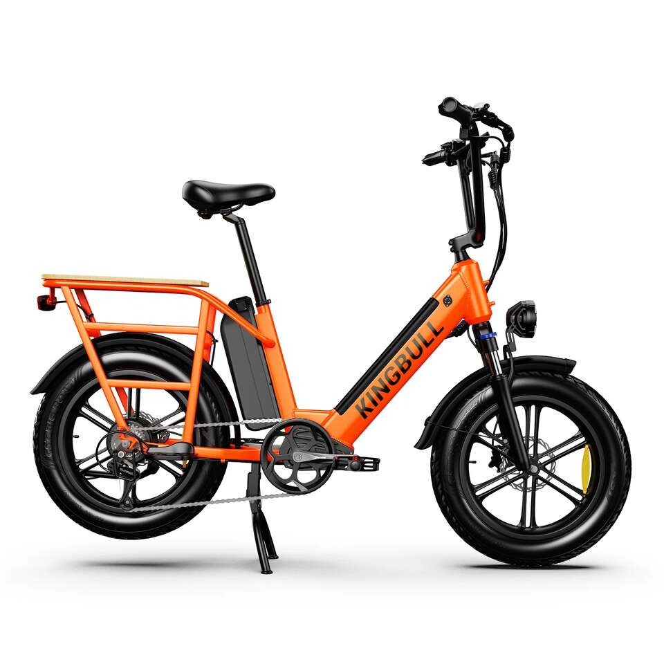 Kingbull Voyager Fat Tire Electric Cargo Bike Geared Hub Motor 750W Lithium Battery 17.5Ah Range Up To 60 Miles Speed 28 MPH