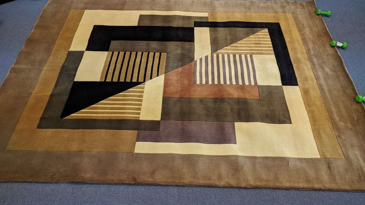 Momeni New Wave NW-06 Contempo Wool Gold Area Rug 9foot 6 inches by 12 foot 10 inches **Less Than 1/2 Price**