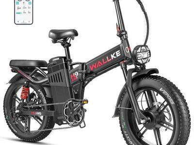 2024- 2025 Wallke H9 60Ah AWD Ebike, 4 Piston Hydraulic Disc Brakes, Dual 3200W combined motor system, speed Approx. 31-34mph
