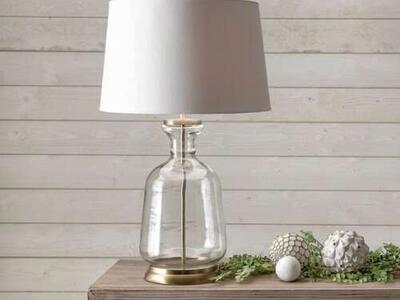*More Than Half Off* Eagan 24-Inch Emma Clear Glass Table Lamp