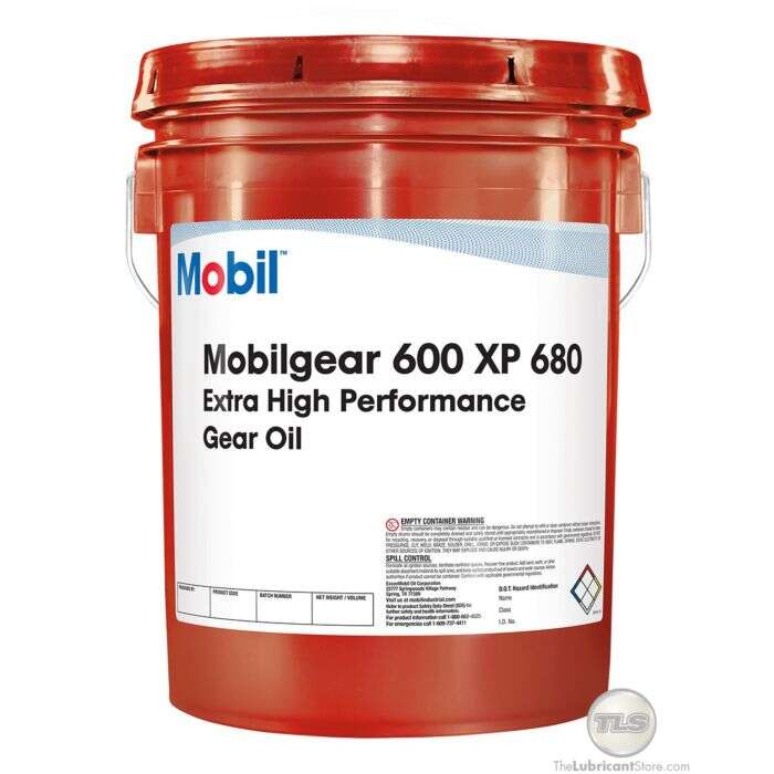 Mobilgear 600 XP 680 (5 Gal.), For Industrial Spur, Helical and Bevel Enclosed Gears, Over $250. Retail, Less Than 1/2 Price
