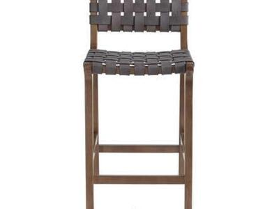 2 Barstools Grey Faux Suede World Market