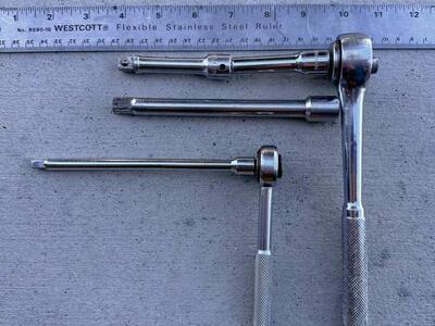 3/8” & 1/4” socket drive wrenches w/ extenders