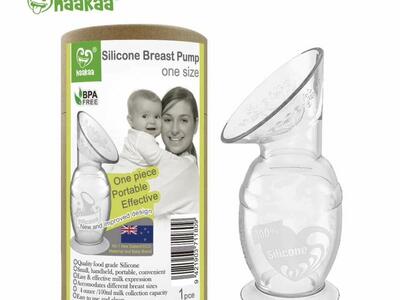 Haakaa Silicone Breast Pump with Suction, 5 oz