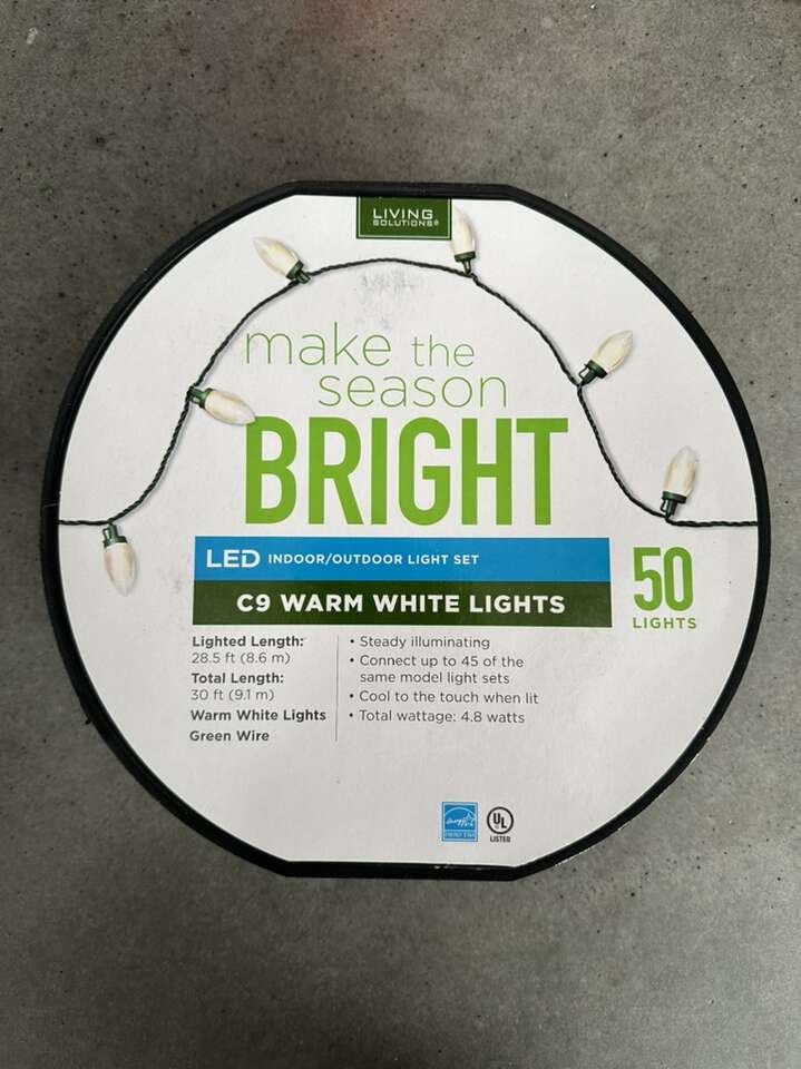 LED C9 Warm White Holiday/Christmas Lights Set