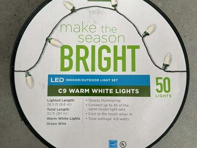 LED C9 Warm White Holiday/Christmas Lights Set
