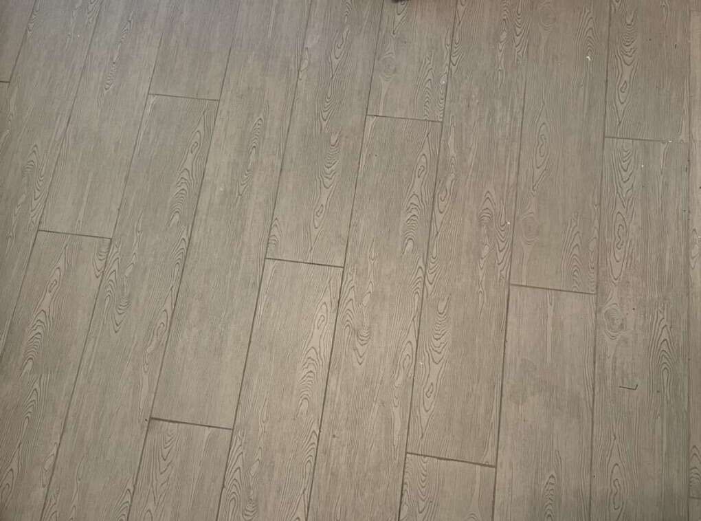 Gray Wood Plank Floor Tile