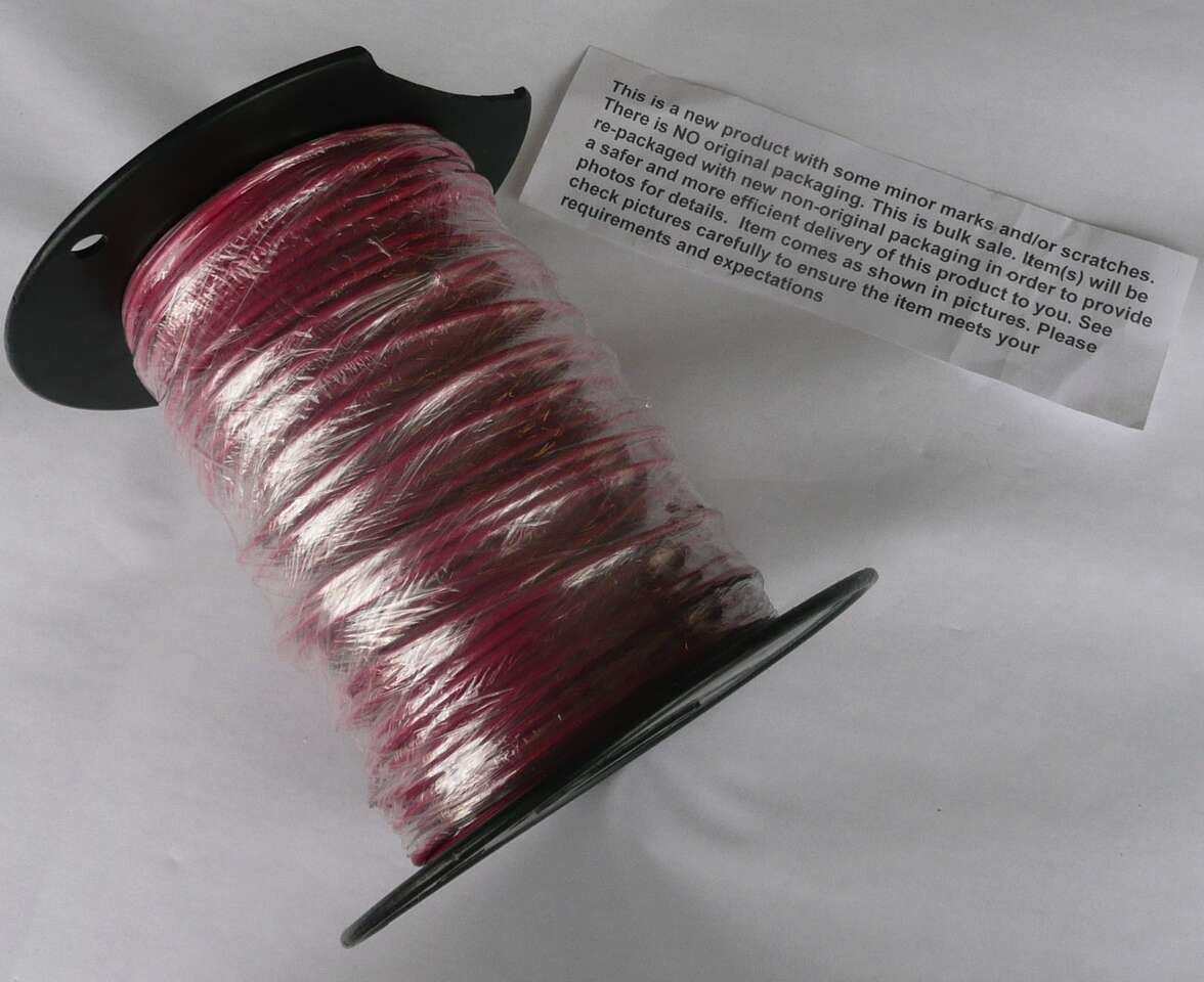 Red 10 AWG, UL 11028 WIRE, 105 STRAND, 105C, 600V (bruised spool), 300feet