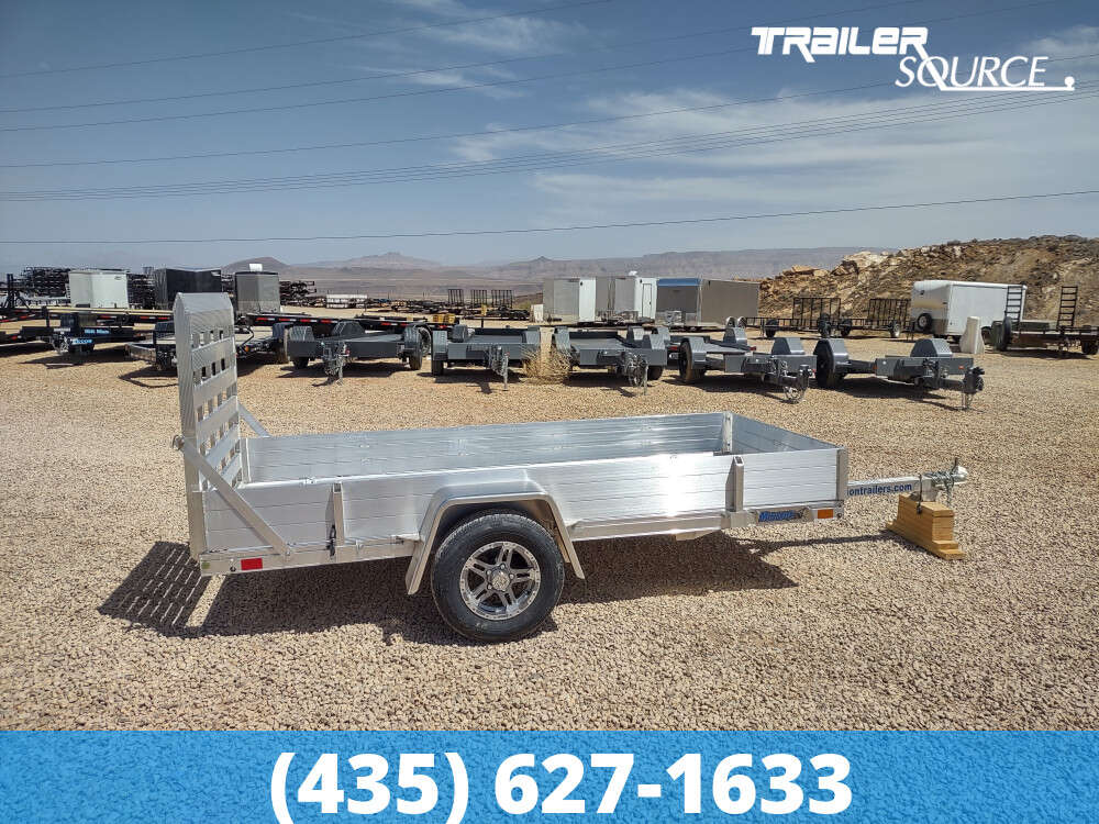 Alcom 5x10 Single Axle Utility Trailer Ramp Gate, Solid Sides