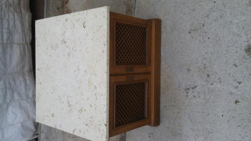 Lane side table with granite top