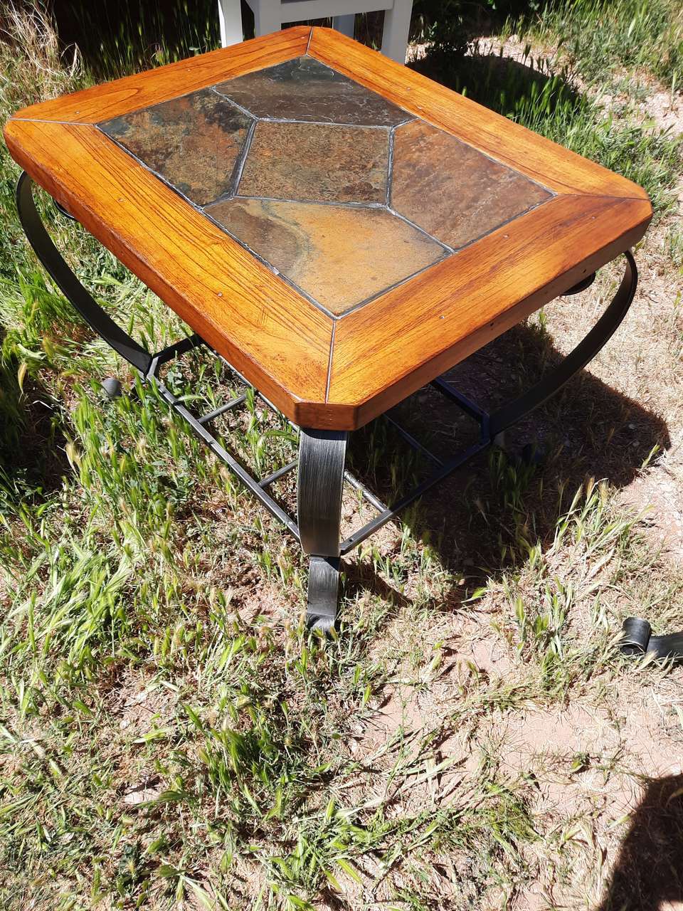 Slate end table