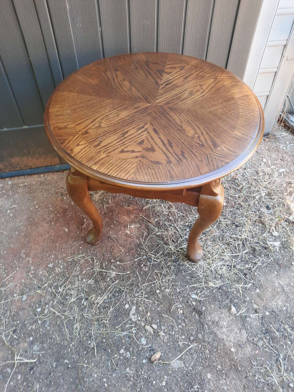 round side table with drawer