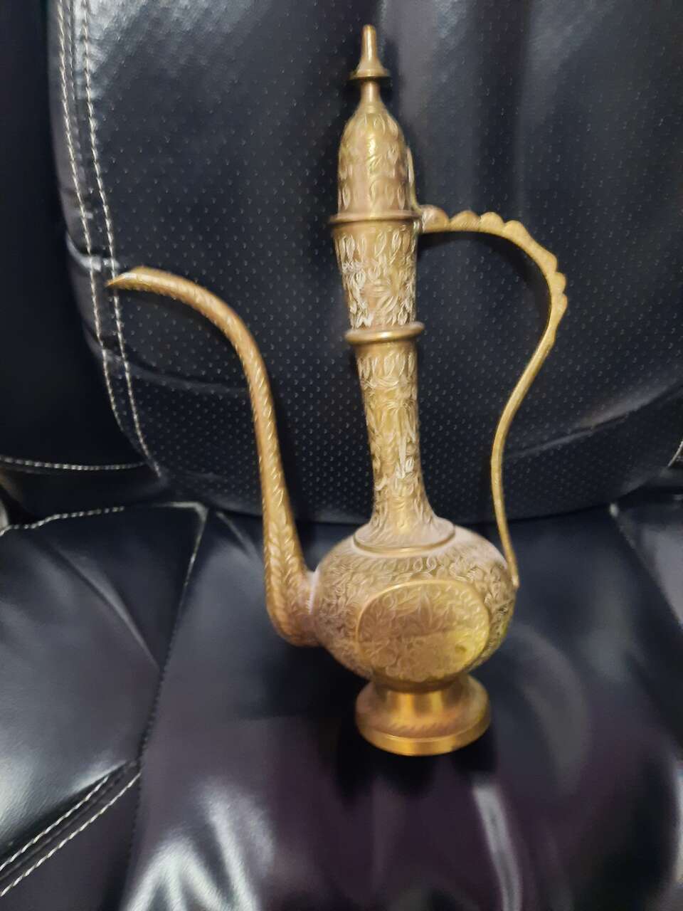 vintage brass coffee tea pot