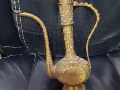 vintage brass coffee tea pot