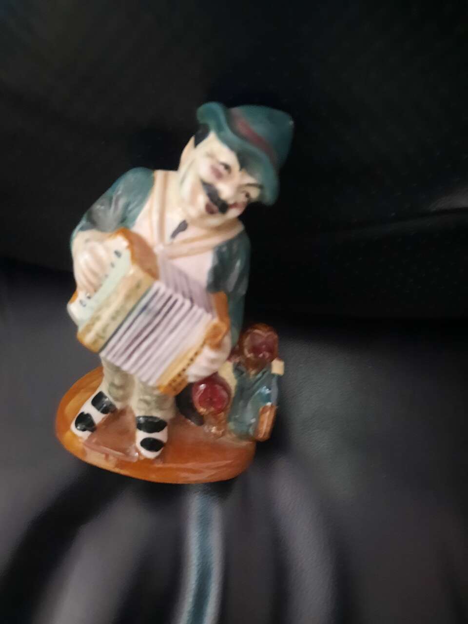 Vintage Italian Accordion Player with Monkey Figurine