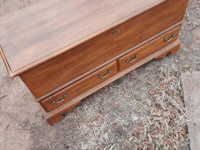 wood storage chest with drawers