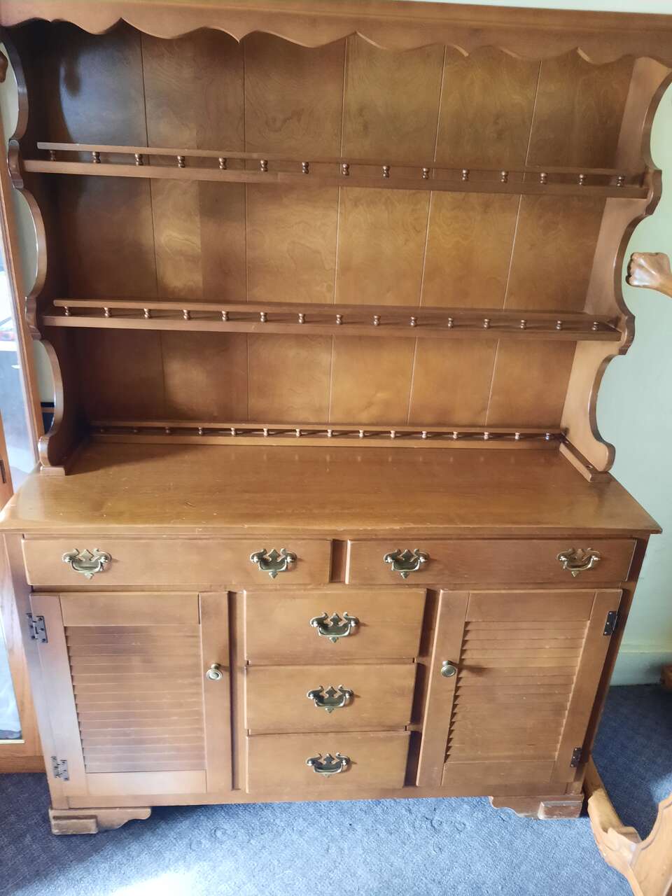 wood hutch two piece