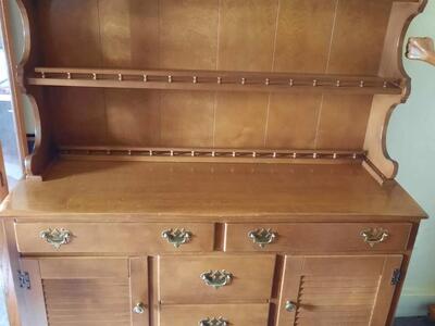 wood hutch two piece
