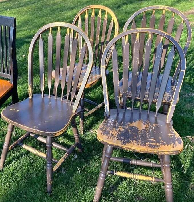 Wood chair set