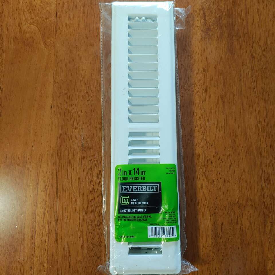 Everbilt Floor Register 2x14 white