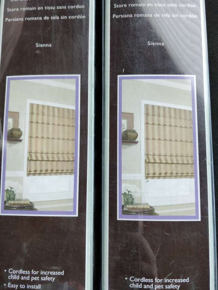 Allen +Roth Cordless Fabric Roman Shade