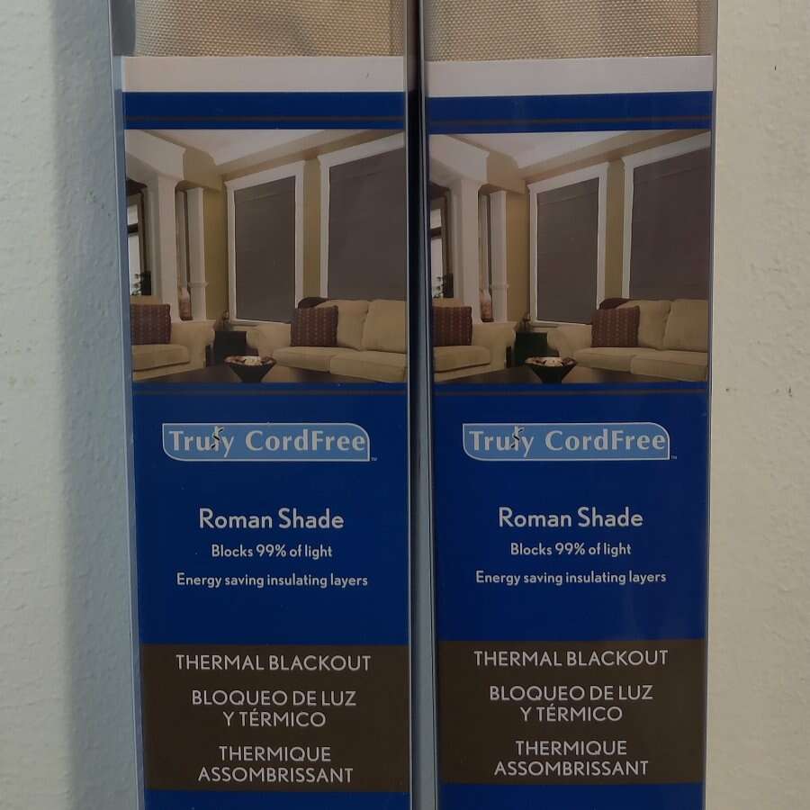 Khaki Thermal blackout Roman Shade