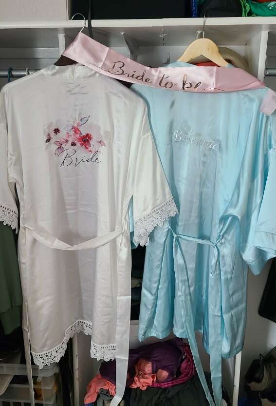 Wedding decorations & wear (robe, bride socks)