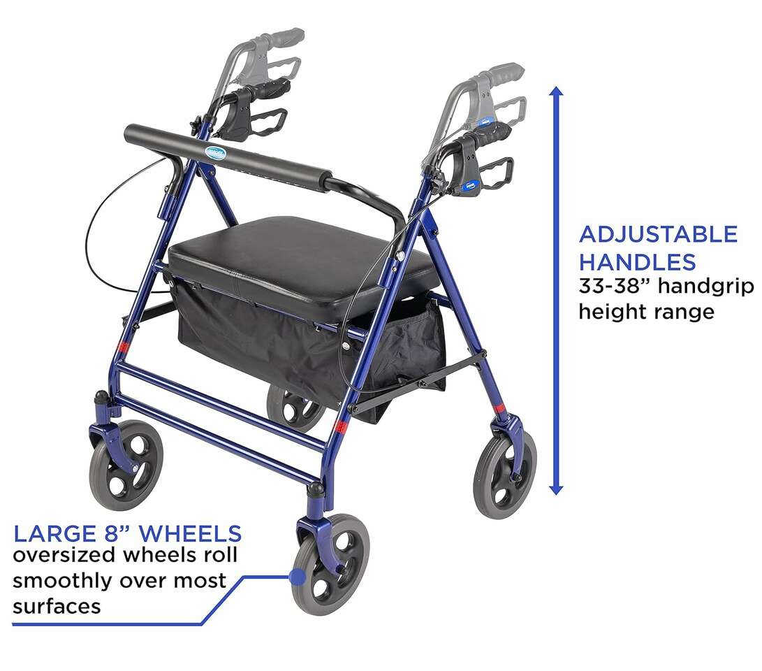 Invacare 500 lb. Weight Capacity Bariatric Rollator NEW IN BOX