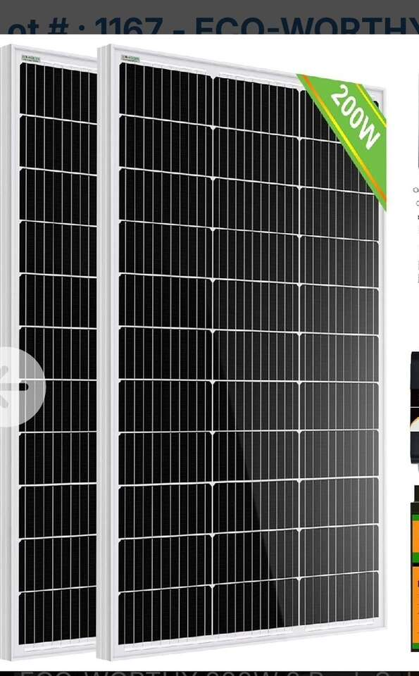 ECO-WORTHY 200W 2 Pack Solar Panels Only