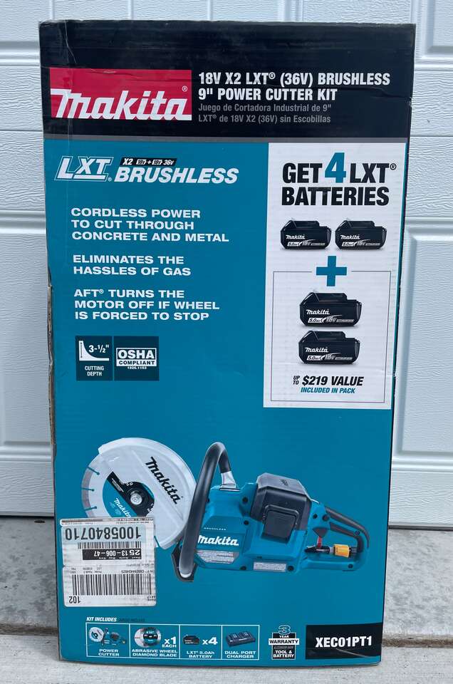 [NEW] Makita 36V LXT Cordless 9&amp;quot; Power Cutter Kit w/ 4 5AH Batteries