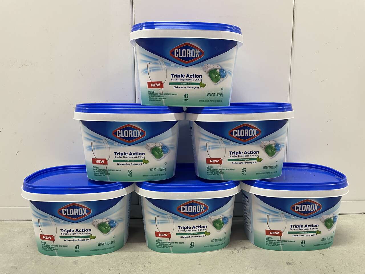 Chlorox Triple Action 43ct Dishwasher Detergent Pacs - Fresh Scent