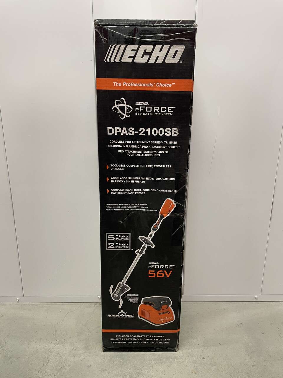 [NEW] Echo eFORCE 56V Cordless Battery 16" String Trimmer w/ 2.5Ah Battery & Charger