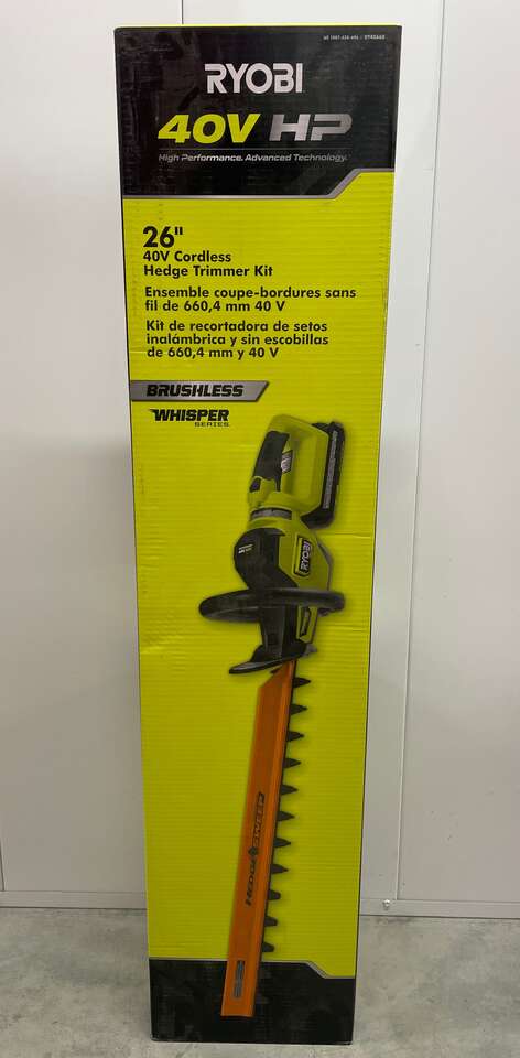 [NEW] Ryobi 40V Brushless 26" Whisper Series Cordless Battery Hedge Trimmer Kit