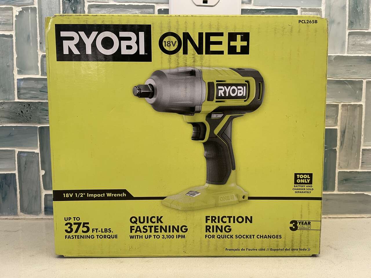 [NEW] Ryobi ONE+ 18V Cordless 1/2 in. Impact Wrench (TOOL ONLY)