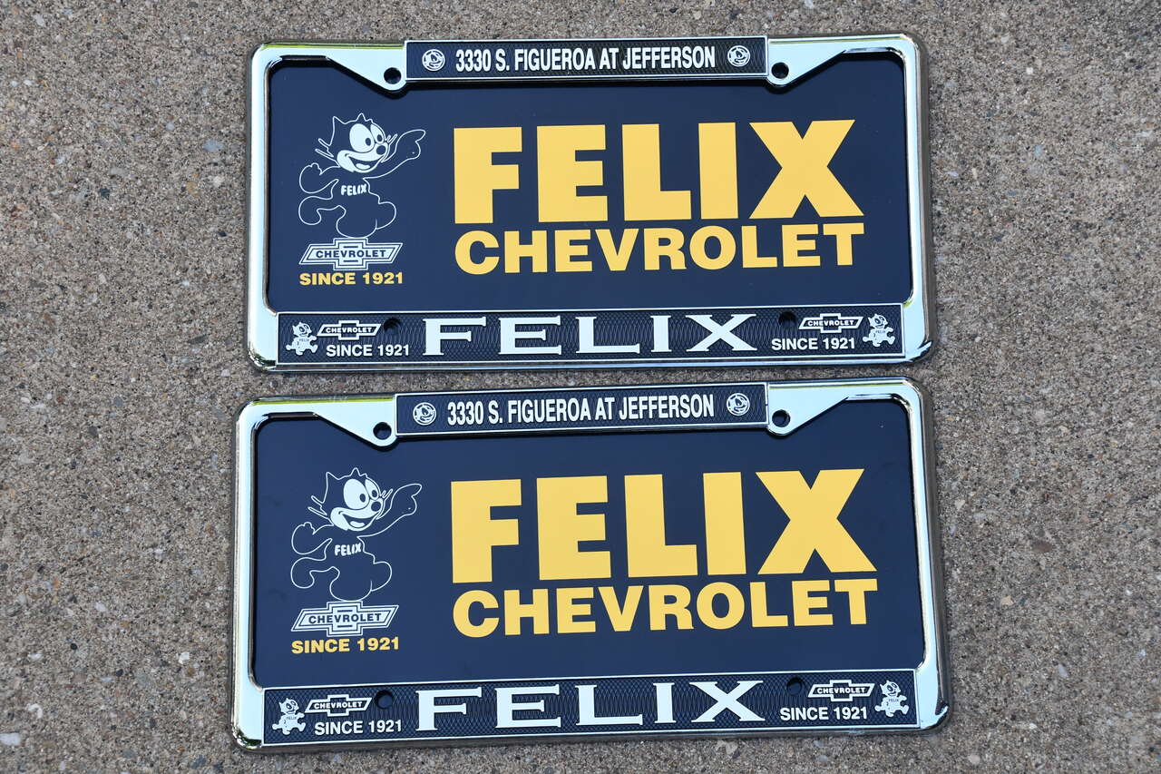 New Style FELIX CHEVROLET FRONT AND BACK LICENSE PLATE FRAMES - Heavy Metal