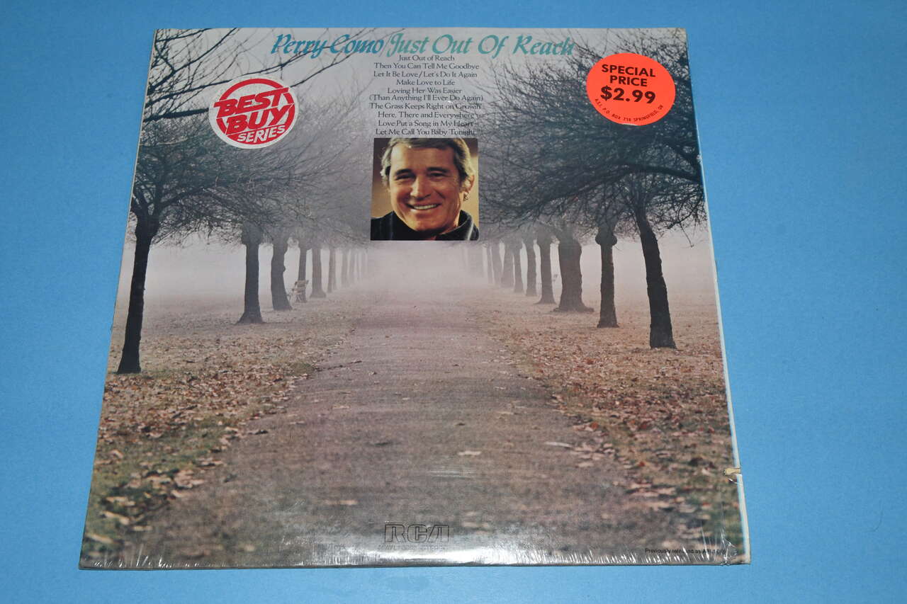 VINTAGE 1975 PERRY COMO VINYL RECORD ~ JUST OUT OF REACH" ~ SEALED!!!