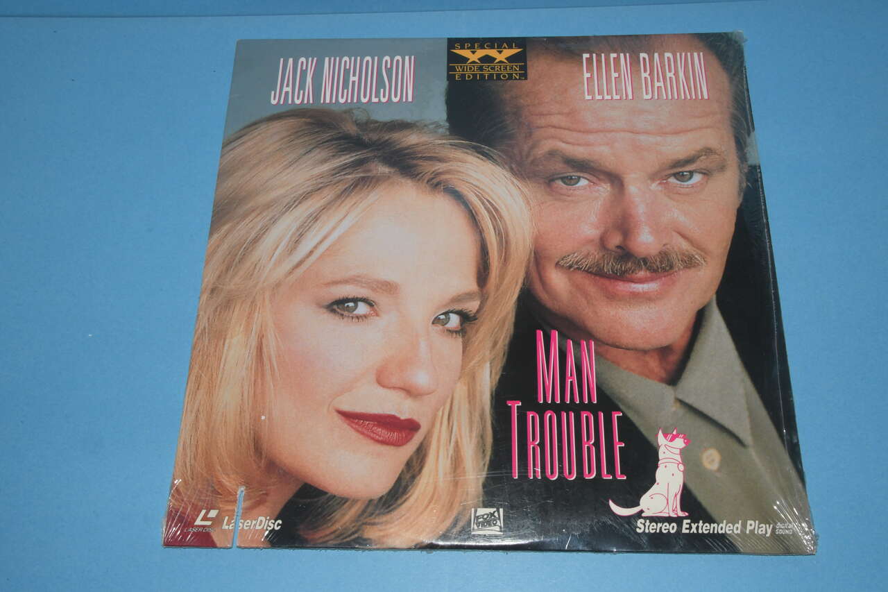 "MAN TROUBLE" LASER DISC ~ ELLEN BARKIN& JACK NICHOLSON ~ WIDE SCREEN EDITION