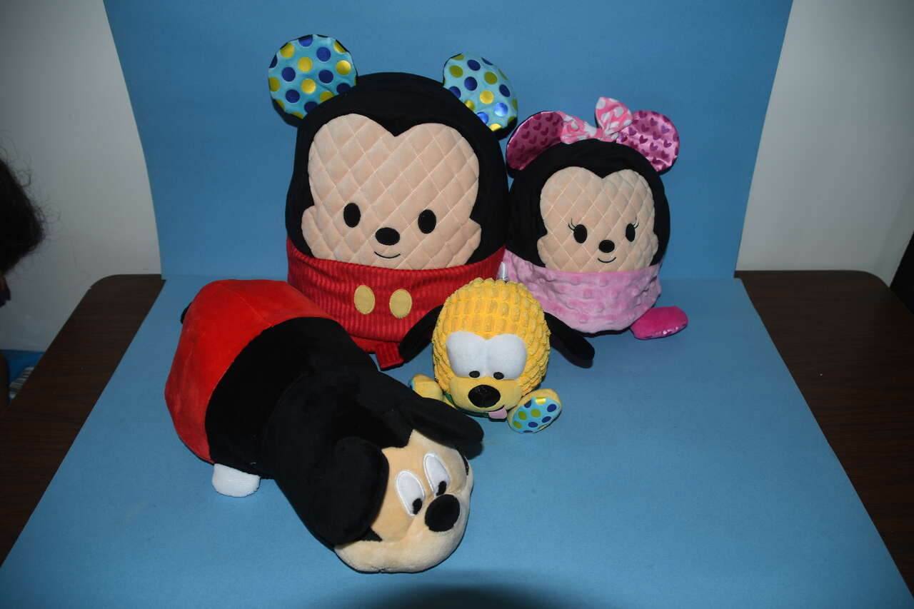 MICKEY, MINNIE & PLUTO STACKABLE TOYS + MICKEY & MINNIE REVERSIBLE TOY ~ SOFT ~ CLEAN & CUTE!
