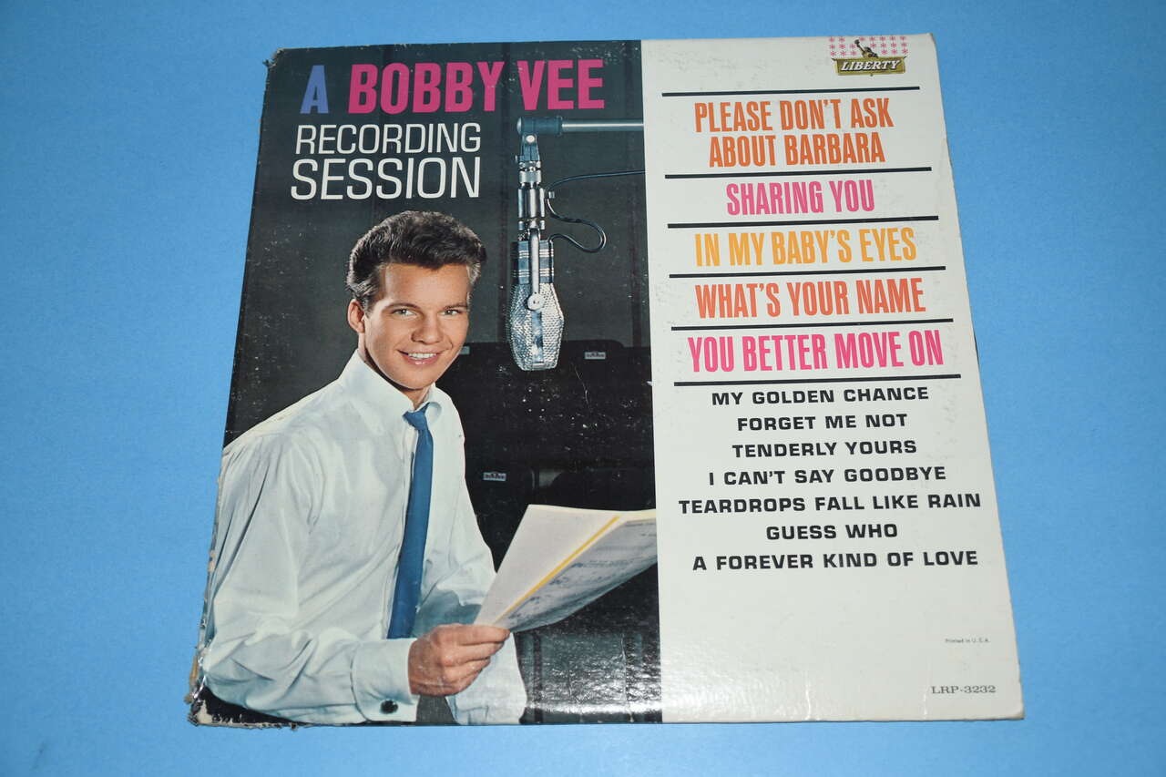 VINTAGE "A BOBBY VEE RECORDING SESSION" VINYL RECORD ~ 12 SONGS