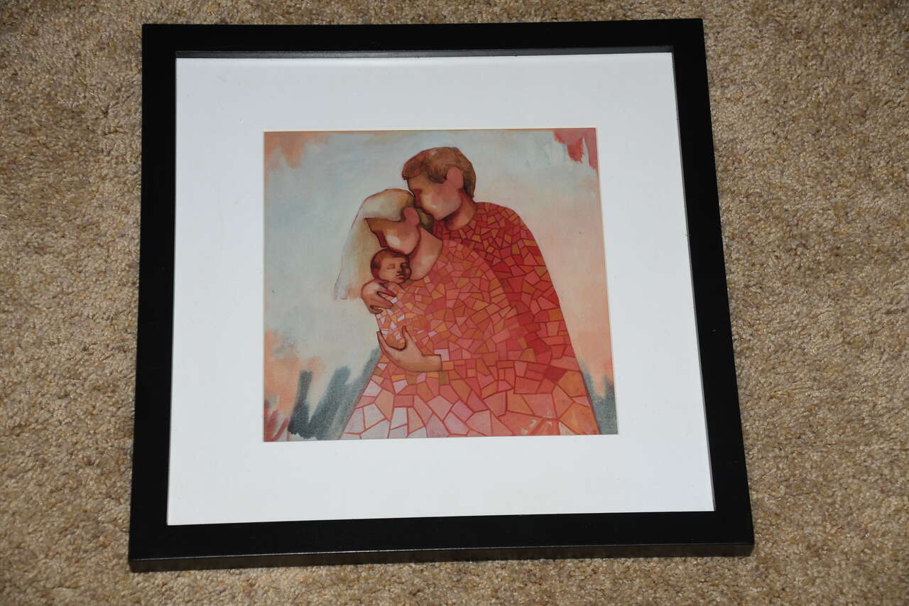 "A PIECE OF ME" PICTURE by CAITLIN CONNOLLY ~ 13" x 13" FRAMED ~ NICE!
